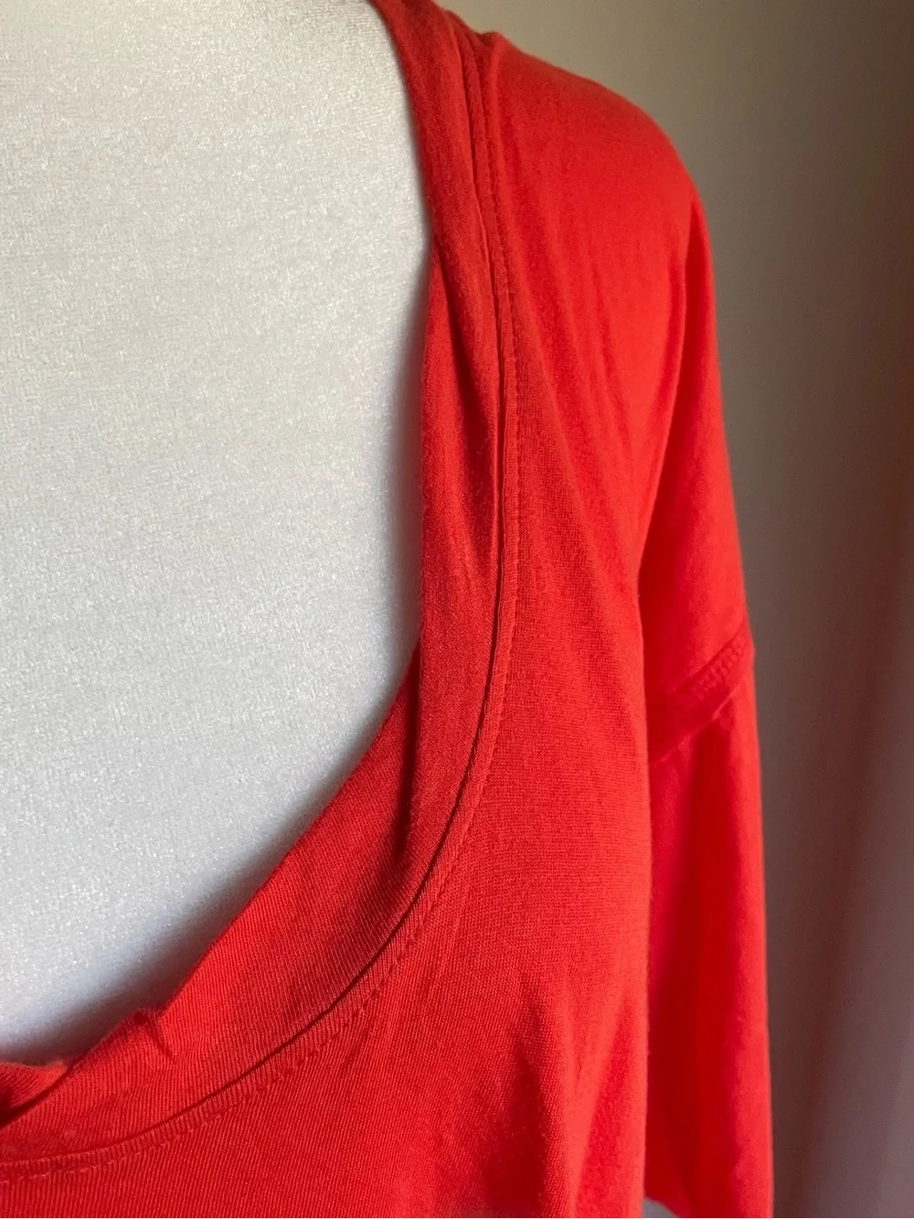 NWT Free People FP Beach Montauk Midi Dress Tomato Red Relaxed Oversized S